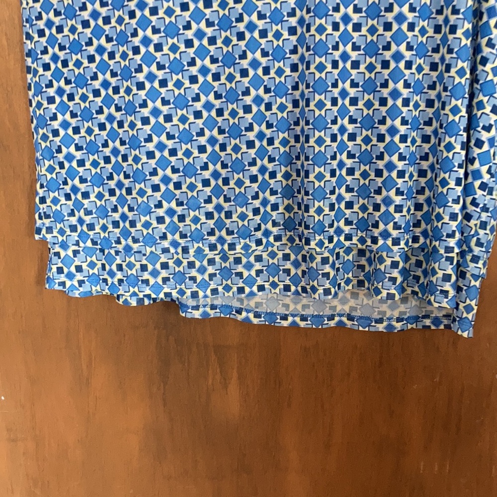 Emaline top sleeveless abstract geometric print w stretch casual office 1X  3X - Picture 7 of 17